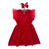 Vestido Festa Babadinho Menina Moda Infantil Manga Princesa