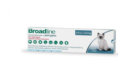 Broadline Antiparasitario Interno Y Externo 0.6 A 2.5 Kg 