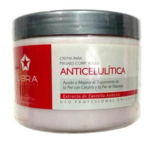 Libra Crema Para Masajes Anticelutica C/centella X 490 G