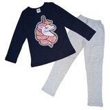 Set Conjunto Para Niña Malla Leggins Y Blusa Unicornio 