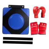 Saco De Boxeo Con Objetivo De Pared Para 2par Guantes L Azul