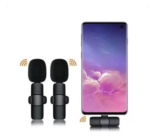 Kit 2 Microfones De Lapela Sem Fio Duplo Samsung Motorola 