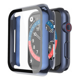 Protector Para Apple Watch S 6/5/4 40mm Azul Y Clear 