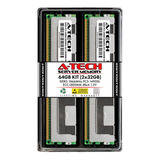 A-tech Server Kit 64 Gb (2 X 32 Gb) Ddr3 Pcmhz Ecc Carga 1,5