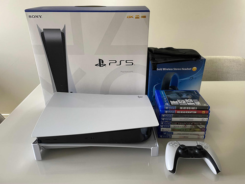 Ps5 Playstation 5 + Headset Sony + 9 Jogos Físicos