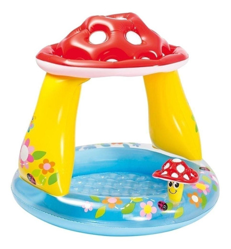 Piscina Inflable Bebé Honguito Intex Piso Acolchado