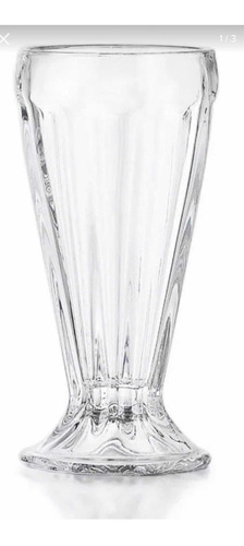 6 Copa Malteada Vidrio Cristal Cafetería Vasos