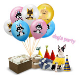 Globos De Látex 12pcs Perro Decoración De Cumpleaños