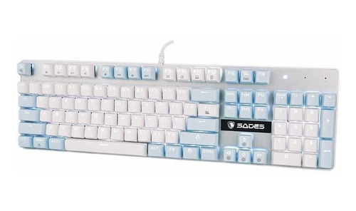 Teclado Mecánico Gamer K10 Azul / Blanco Sades