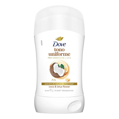 Antitranspirante en Barra Dove Tono Uniforme Coco 45 g | MercadoLibre