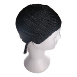 Touca Trançada Para Confecção De Peruca Lace Wig No Método Entrelaçamento Box Crochet Braids / 1 Unidade / Cor Preta