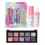 Kit De Belleza Sombras Nyx - Brochas Maquillaje Y Polvo Hada