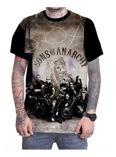 Camiseta Sons Of Anarchy Serie Gangue Motoqueiros Gold#04