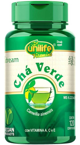 Chá Verde - Unilife - 120 Comprimidos