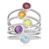 Ross Simons Joyas Piedras Preciosas Multiples Anillos Con Cu