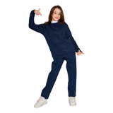 Conjunto Buzo Pantalón Ely Colegial Unisex Frisa Talle 18-20