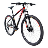 Bicicleta Aro 29 Trust 2x9 Shimano Alivio - Freio Hidraulico Cor Preto/vermelho Tamanho Do Quadro 19