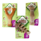 Kit Mordedor Osso Bamboo Toys Sabor Bacon Truqys Pets