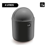 Lixeira De Pia 4 Litros Preto Uz