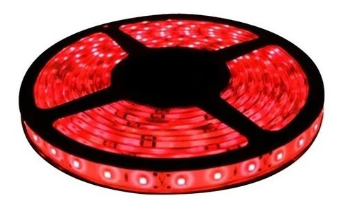 Tira Led Rojo 5050 X5mt Autoadhesiva Interior / Exterior