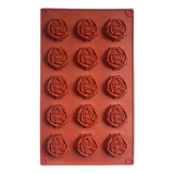 Forma Molde Silicone Rosa Chocolate Sabonete Gelatina Geleia