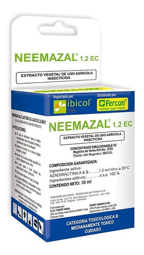 Neemazal Insecticida Para Jardín X30ml Cuidado De Plantas