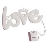 Letrero Para Pastel Cake Topper Love Luminoso Luz Led