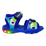 Sandália Infantil Masculina Ajustável Leve Luz Led Luzinha