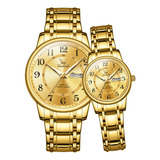 Reloj Olevs Para Pareja Con Doble Calendario, Love's Watch 2