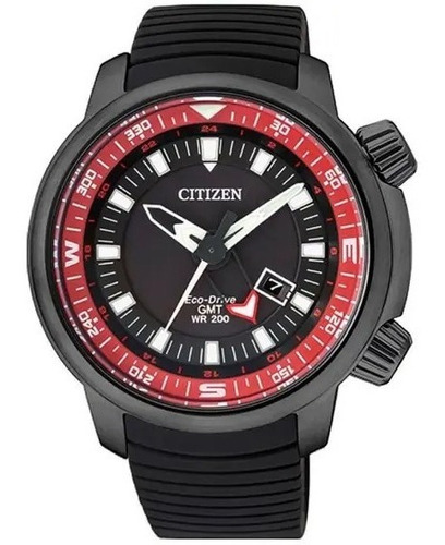 Relógio Citizen Eco Drive Sky Pilot Gmt Bj7085-09e Tz30759v Cor Da Correia Preto Cor Do Bisel Preto Cor Do Fundo Preto