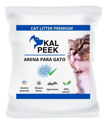 Arena Absorbente Gatos Control De Olores Fácil Limpieza 12kg