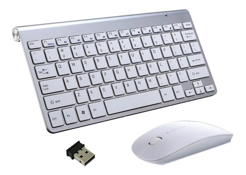 Kit Teclado Slim + Mouse Sem Fio 2.4g Ultra Fino Pc Notebook