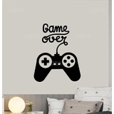 Vinilo Decorativo Gamer Over Sticker De Pared 115x92cm