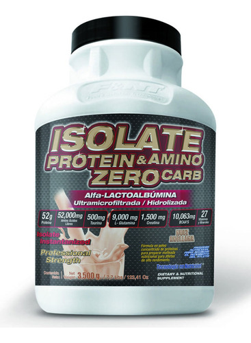 Isolate Protein & Amino Zero Carb F&nt 3,500 Gr Whey Fnt Gca Sabor Nuez/avellana