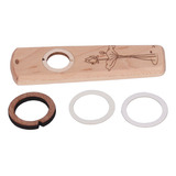 Kazoo Flute Wood Wooden Play Guitarra Acompañamiento De Ukel