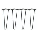 Patas Hairpin 40 Cm Pack X 4 De Hierro Para Mesas Bajas 