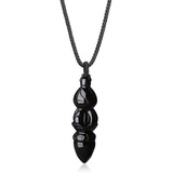 Coai - Collar Con Colgante De Buda Obsidiana De Vajra