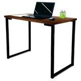 Mesa Para Escritório Industrial Mdf 120cm Ny Preta Villandry