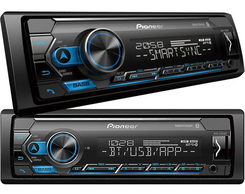 Estereo Pioneer Bluetooth Mvh 325 Bt Simple Din Waze Por App