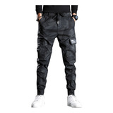 Pantalone Trabajo Casual Para Hombre Slim Fit Estilo Hip Hop