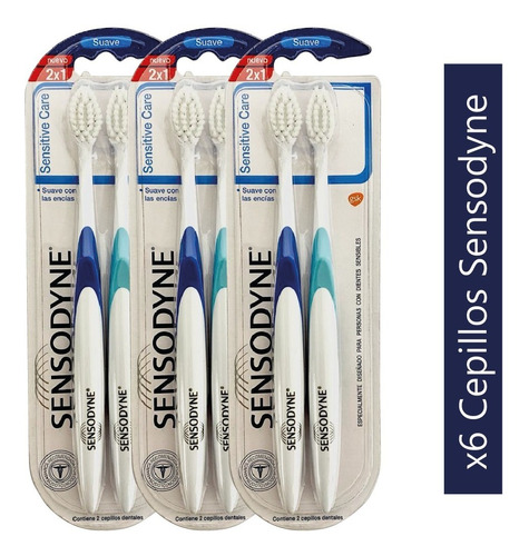 Cepillo Dental Sensodyne Sensitive Care Pack X6