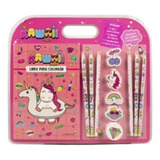 Kawaii Cute - Kit Infantil Para Pintar - Libro + Lapices