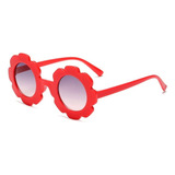 Lentes Niñas Gafas Sol Flor Regalo Infantil Mayoreo Color Rojo