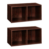 Set De 2 Organizadores Decorativos Apilables De 2 Cubos