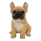 French Bulldog Cachorro Estatua Ojos De Cristal Realist...