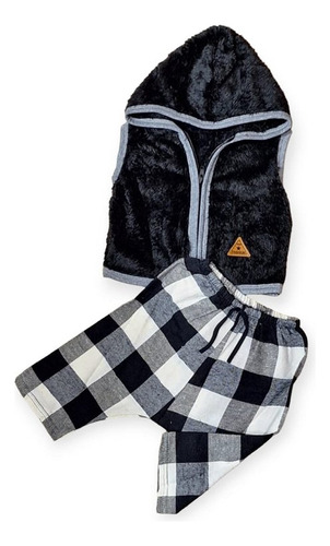 Chaleco Polar Con Capucha Más Pantalón De Pilu Conjunto Bebe