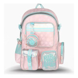 Mochila Escolar Footy Big Kids F1053 Color Rosa Diseño Lisa 29l