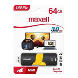 Pendrive 64gb Retractil Maxell Garantía Oficial Blister 3.0 Color Negro Flix