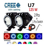 Par Faros Ojo Angel Led Foco Moto Exploradora Demonio Aux U7