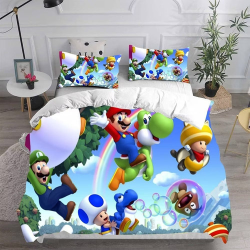 Funda De Cama Individual De Super Mario Bros